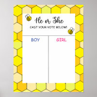 Bee Gender Reveal Voting Board