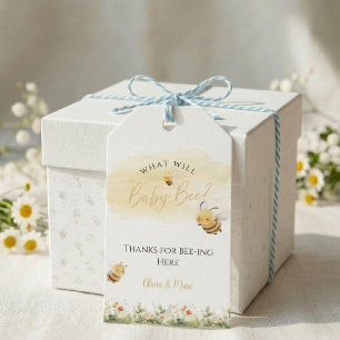 Bee Gender Reveal • What Will Baby Bee Gift Tags