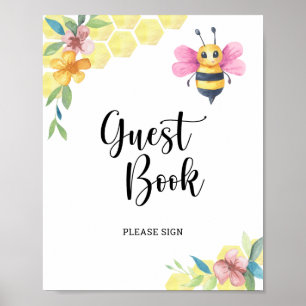 Bee Girl Baby shower - Guest book