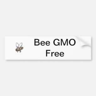 Bee GMO Free Bumper Sticker