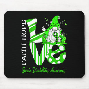 Bee Gnome Love Brain Disabilities Awareness Mouse Mat