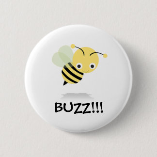Bee go Buzz 6 Cm Round Badge