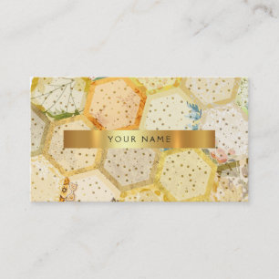 Bee Gold Honeycomb Beehive Vip Business Card