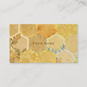 Bee Gold Honeycomb Beehive Vip Business Card