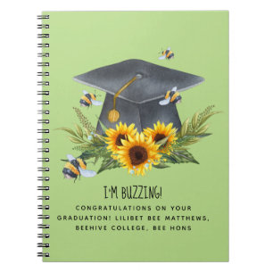 BEE Graduation Gift - Fun Im Buzzing Personalised Notebook