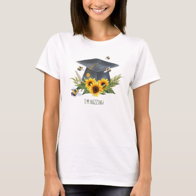 BEE Graduation Gift - Fun Im Buzzing Personalised T-Shirt (Front)