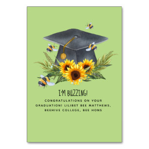 BEE Graduation Gift - Fun Im Buzzing Personalised Table Number