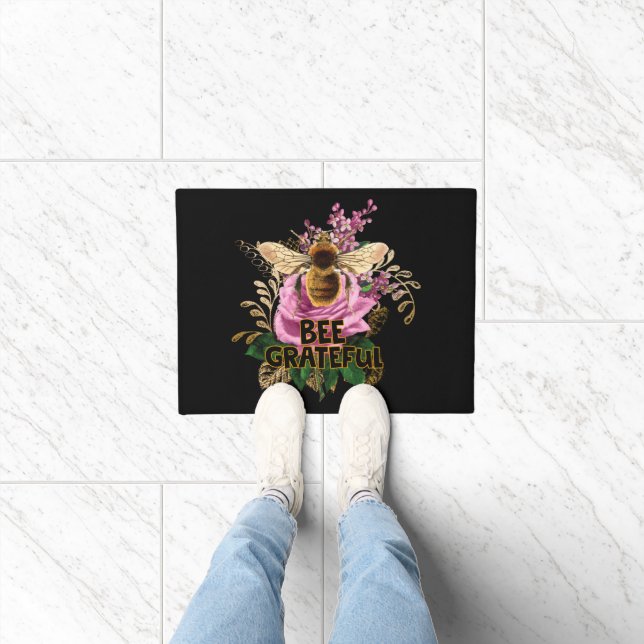 Bee Grateful Doormat (Indoor)