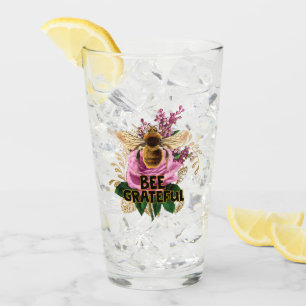 Bee Grateful Glass