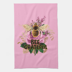 Bee Grateful Tea Towel