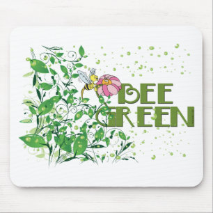 Bee Green Mouse Mat