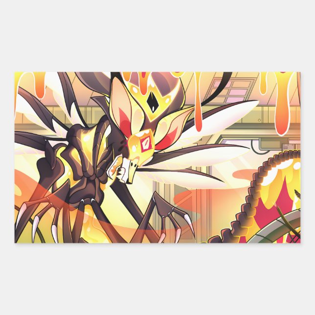 Bee Halloween Slasher | Helluva Boss | Rectangular Sticker (Front)