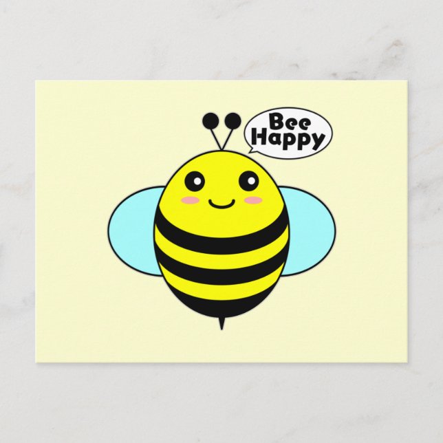 Bee Happy 1 Postcard (Front)