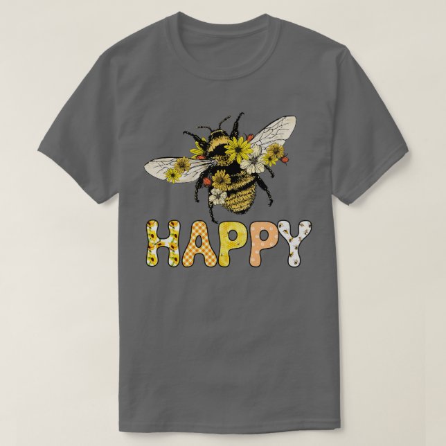 Bee Happy 1 T-Shirt (Design Front)