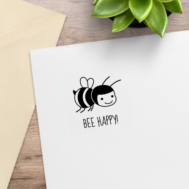Bee Happy 2 Rubber Stamp (Creator Uploaded)