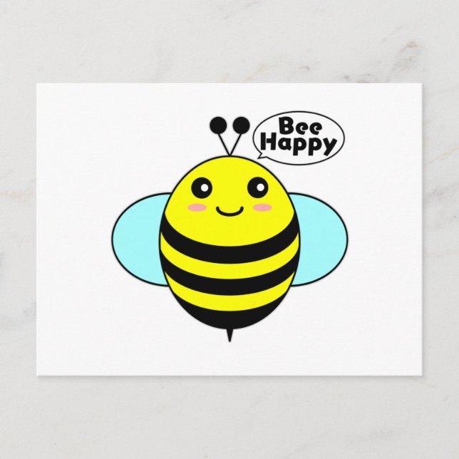 Bee Happy 3 Postcard (Front)