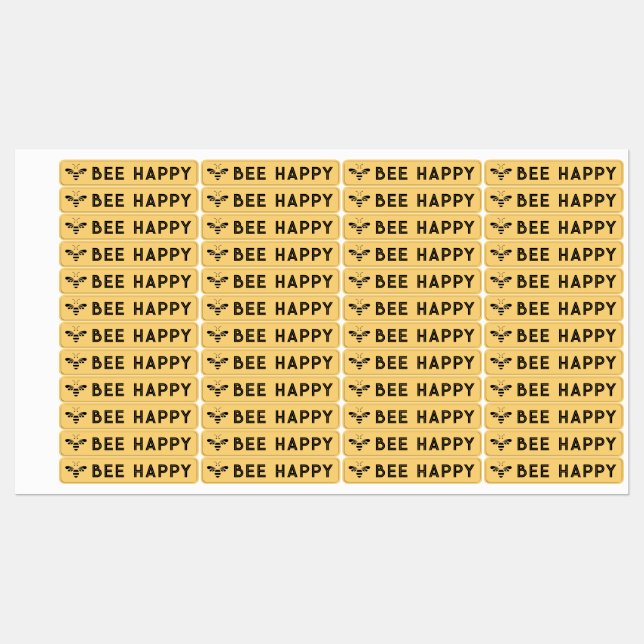 BEE HAPPY 96 Waterproof Tamper-evident Honey Seal  (Sheet)