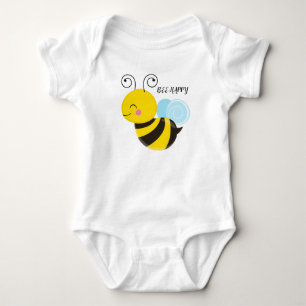 bee happy baby bodysuit