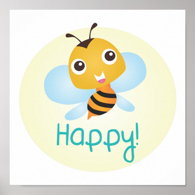 Bee Happy Baby Print (Front)