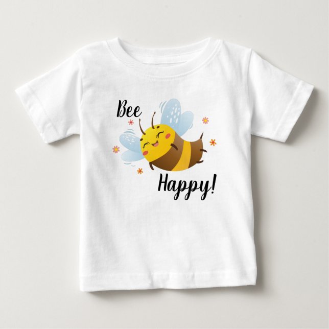 Bee Happy Baby T-Shirt (Front)