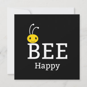 Bee Happy Be Yourself   Funny Bee Lover Gifts Holiday Card