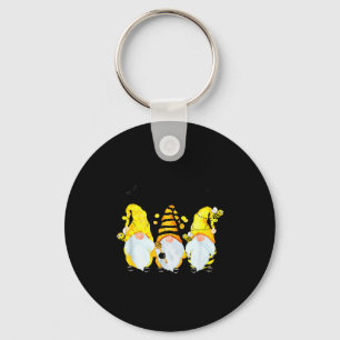 Bee Happy Bee Gnome Spring  Key Ring