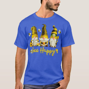 Bee Happy Bee Gnome Spring T-Shirt