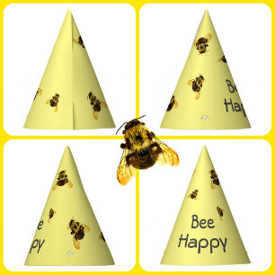 Bee Happy Birthday Bumblebee Party Hat