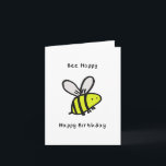 Bee Happy Birthday Card<br><div class="desc">Hi,  HoopersCreations here! Get hold of one our hand drawn birthday cards,  perfect for family and friends!</div>