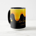 Bee Happy black cute bumble bees dripping honey