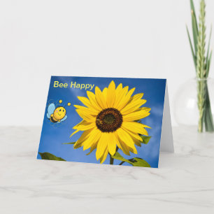 Bee Happy. Blank card