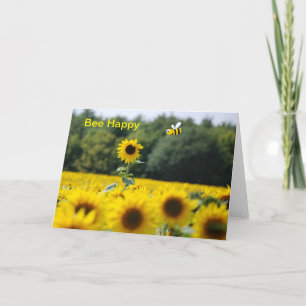 Bee Happy. Blank card