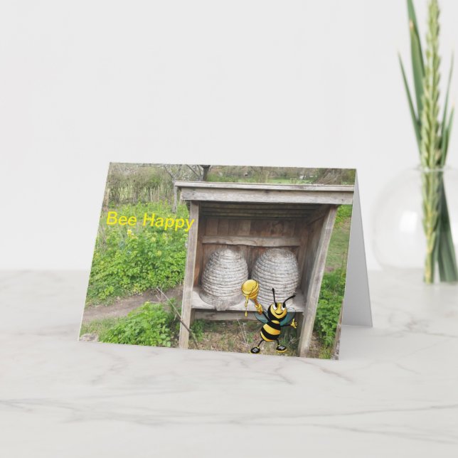 Bee Happy. Blank card (Front)