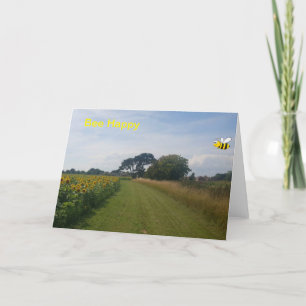 Bee Happy. Blank card