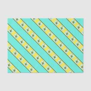 "Bee Happy" Blue Banded Tissue Paper