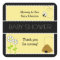 Bee Happy Bumble Bee #2 SQUARE Favour Sticker