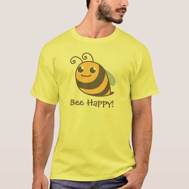 Bee Happy! Bumble Bee T-Shirt (Front)