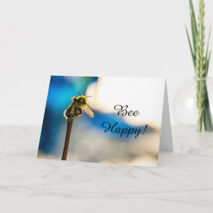 Bee Happy Bumblebee Blank Greeting Card