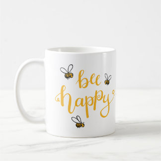 Bee happy coffee mug