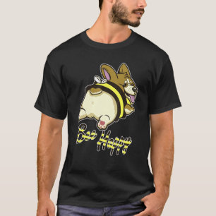 Bee Happy Corgi Dog In Bee Costume T-Shirt
