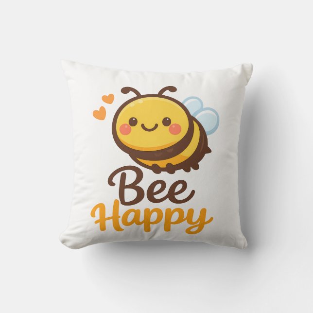 Bee Happy Cushion (Front)