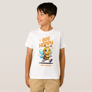 Bee Happy Cute Bee Follow Your Buzz T-Shirt