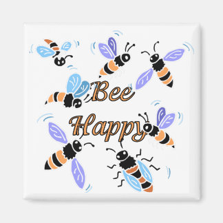 Bee Happy Cute Bumble Bee Tees and Gifts Magnet