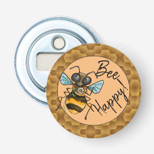 Bee Happy! Cute Honey Bee Bottle Opener
