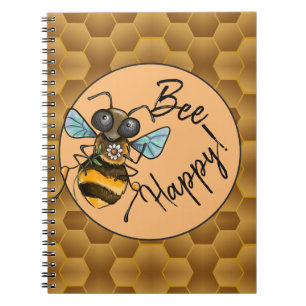 Bee Happy! Cute Honey Bee Notebook