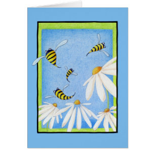 Bee Happy Daisies Note Card