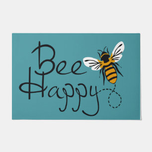 Bee Happy Doormat, Cool Welcome Doormat