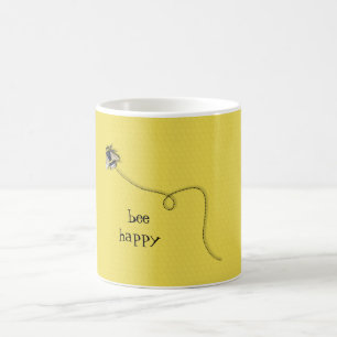 Bee Happy Fun Yellow Bee Mug
