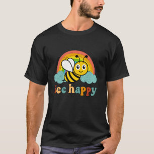 Bee Happy Funny Motif Cute Bee Queen Bee for Happi T-Shirt