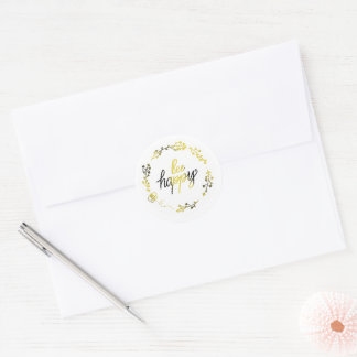 Bee Happy Gift Wrap Sticker Sheet